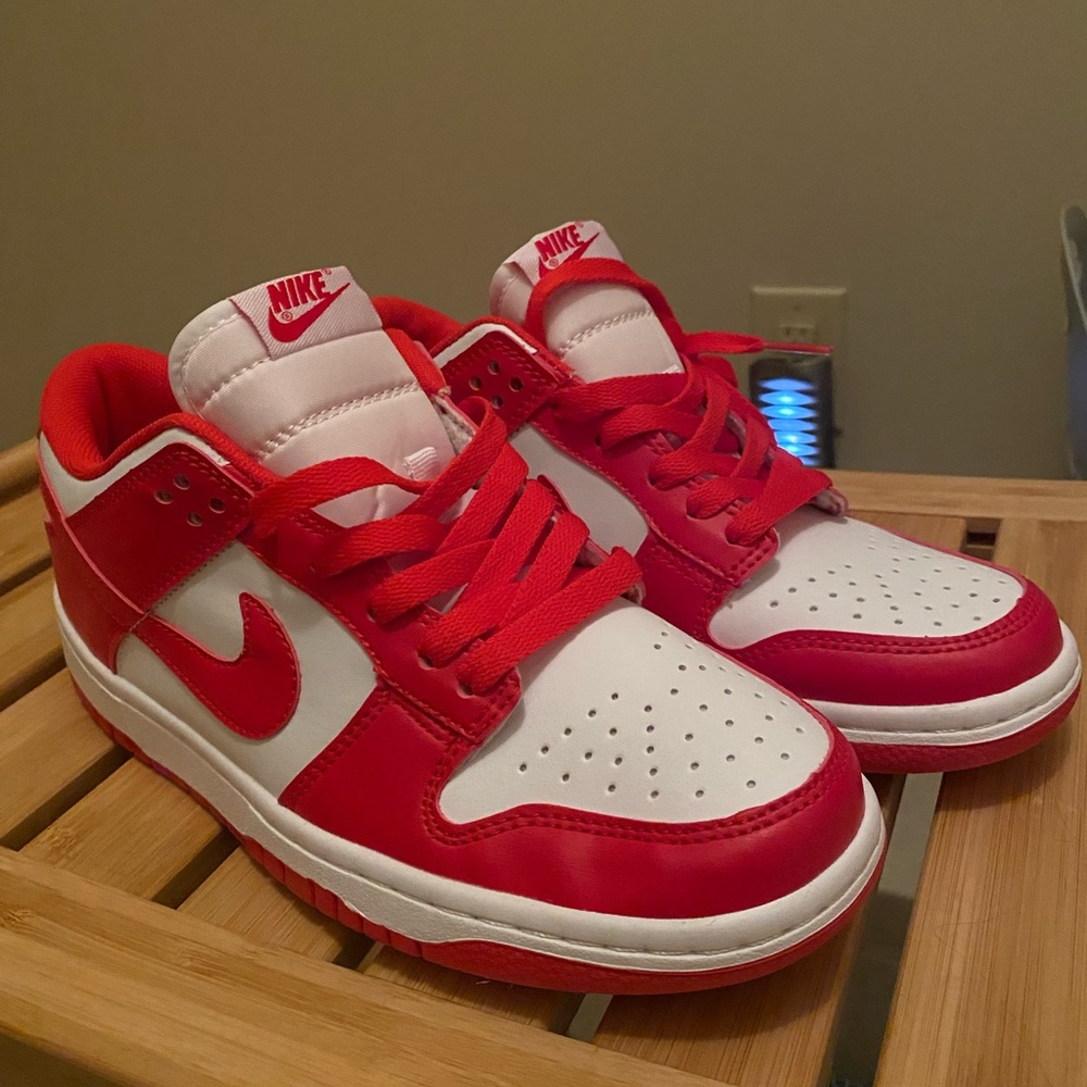 Nike Women's Red and White Sneakers